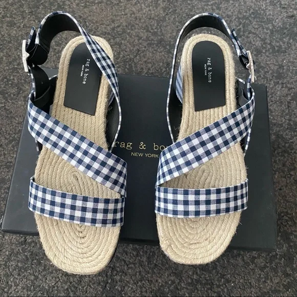 Rag & Bone Megan checkered Espadrilles sandals - Picture 3 of 9